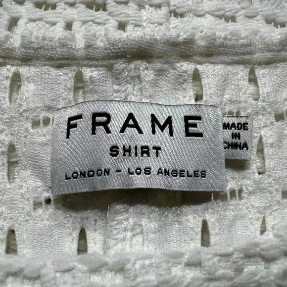 FRAME White Square Lace Top - Picture 3 of 10
